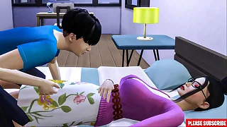 Stepson Fucks Korean stepmom &vert; asian step-mom shares even Steven up to bed with her step-son in the hotel room